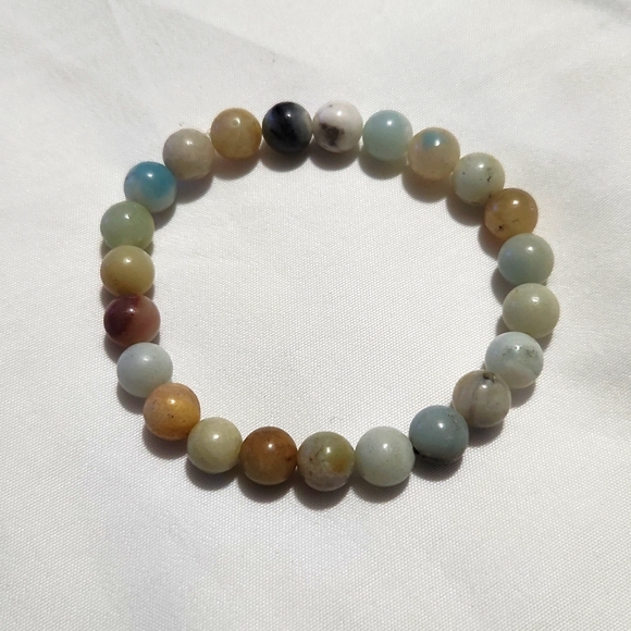 Rainbow Amazonite Crystal Bracelet 6mm - Picture 1 of 2